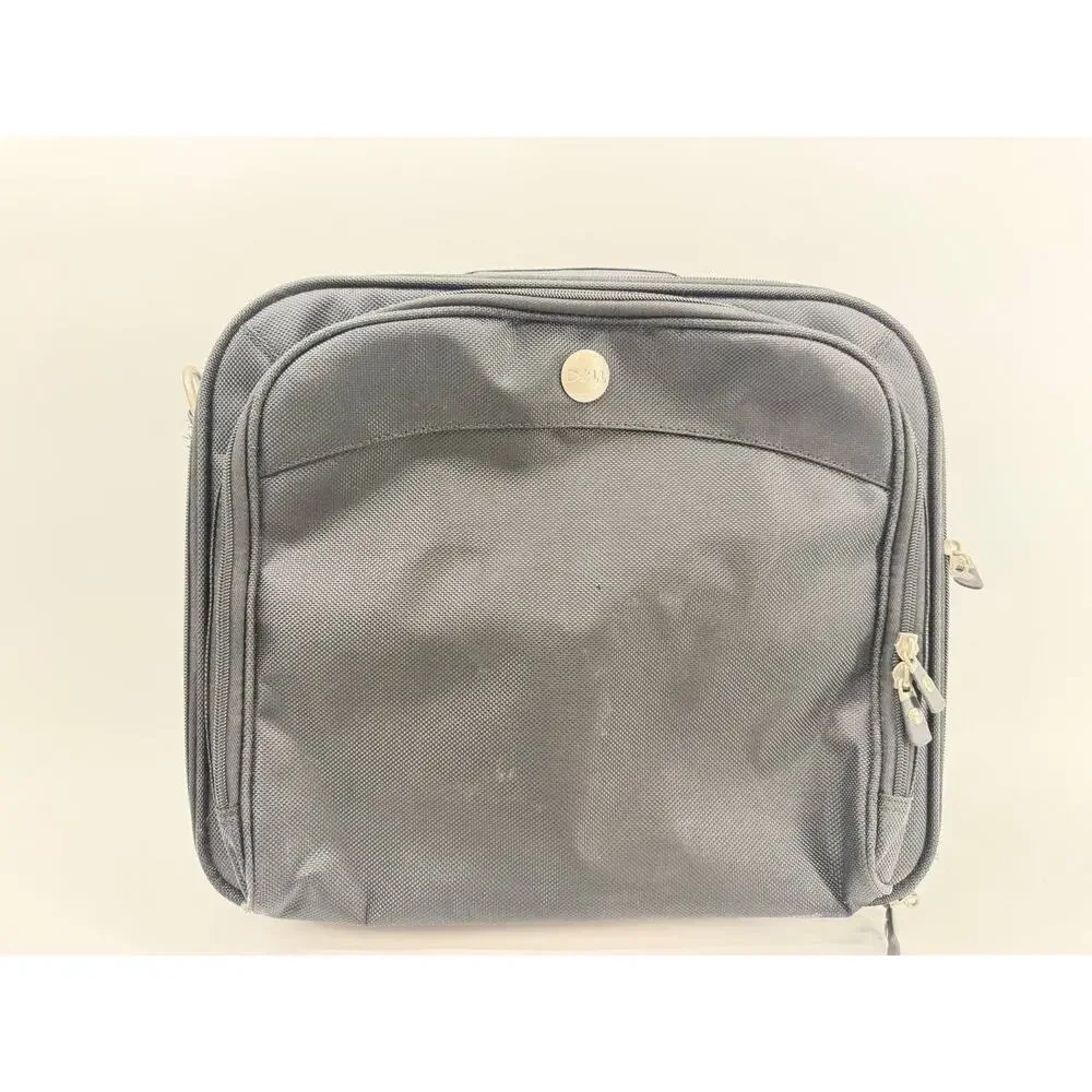 Dell Black Laptop Carrying Case Briefcase Messenger Bag Multiple Compartments